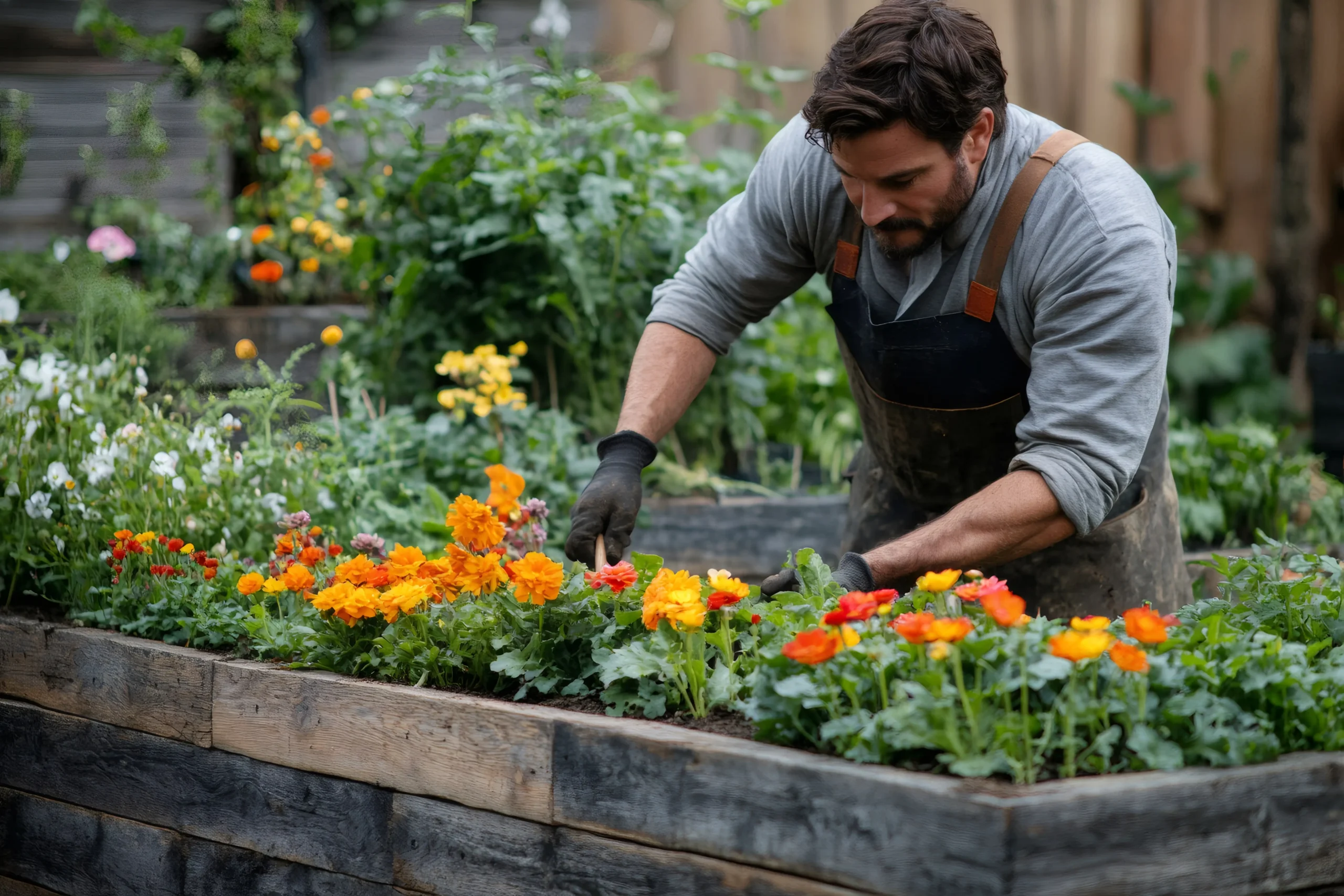 AdobeStock_1308669191 Container Gardener using Native Soil Company Soil